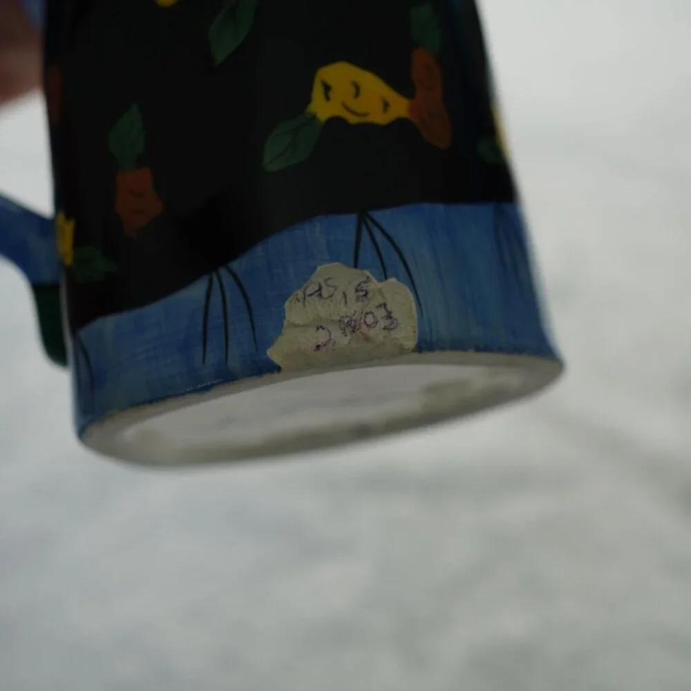vintage Hand-Painted Ceramic Mug vase from the Bella Casa collection by Susan Pa